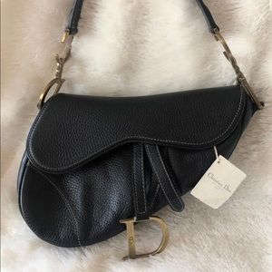Dior Black Saddle Bag